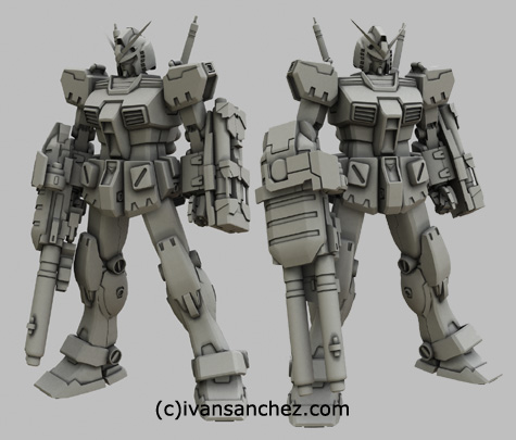 mobile suit gundam full armor gundam katoki hajime 3d mesh cg sandrum