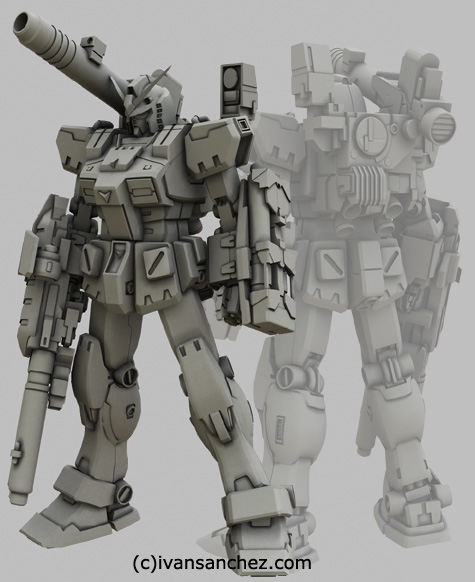 mobile suit gundam full armor gundam katoki hajime 3d mesh cg sandrum