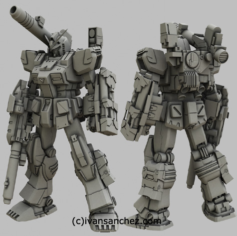 mobile suit gundam full armor gundam katoki hajime 3d mesh cg sandrum