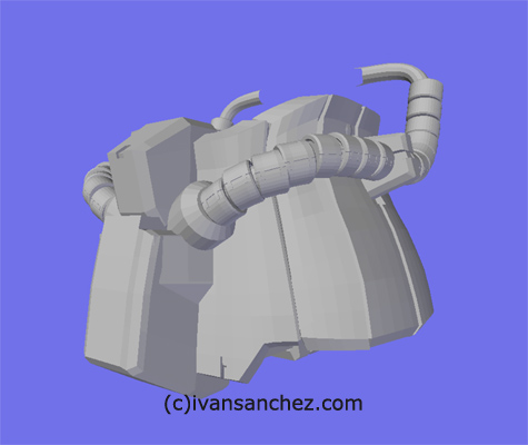 mobile suit gundam zaku II F2 ver 2 gouf custom J 3d mesh cg sandrum bonds of the battlefield senjo no kizuna 