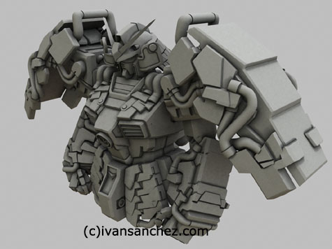 shin musha gundam 3d mesh cg sandrum