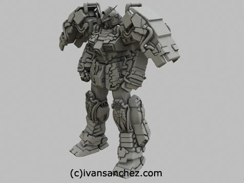 shin musha gundam 3d mesh cg sandrum