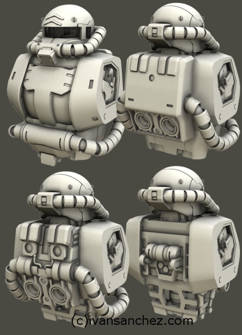 mobile suit gundam zaku II F2 ver 2 gouf custom J 3d mesh cg sandrum bonds of the battlefield senjo no kizuna 