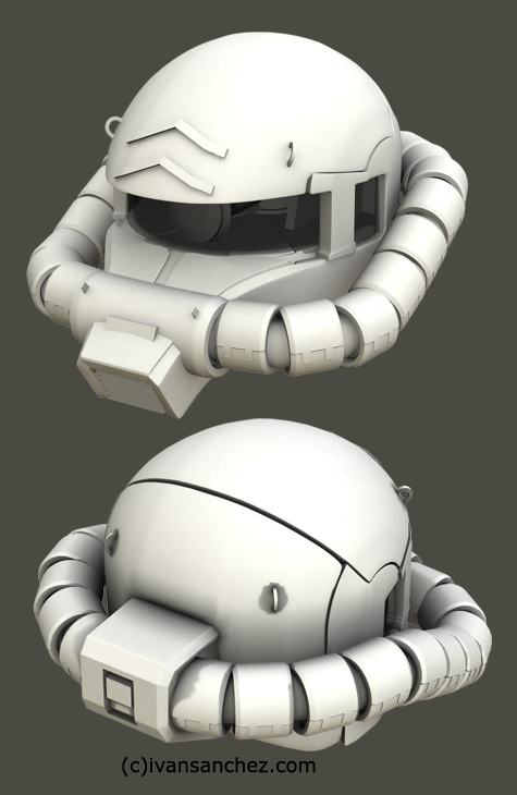 mobile suit gundam bonds of the battlefield 0079 MG ver 2 zaku II 3d mesh cg sandrum