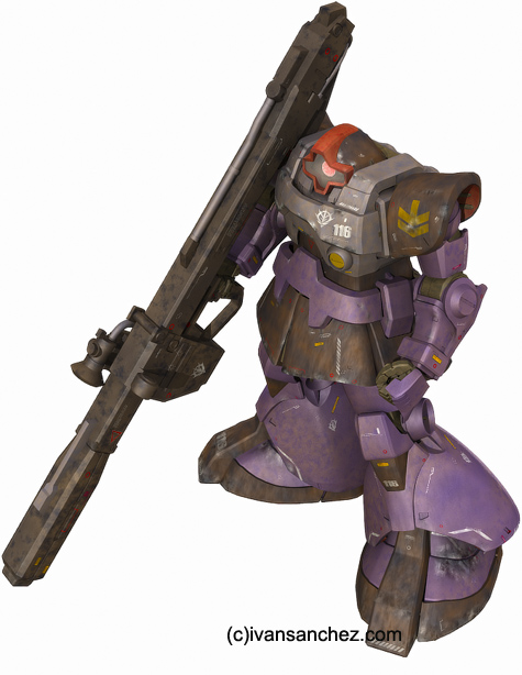 mobile suit gundam Rick Dom 0083 Thunderbolt 3d mesh cg sandrum bonds of the battlefield senjo no kizuna