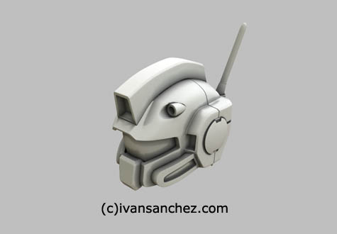 sandrum lightwave gundam gm 3d command kai head