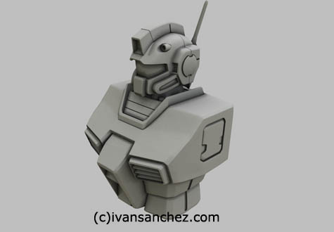 sandrum lightwave gundam gm 3d command kai mesh