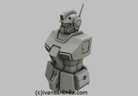 sandrum lightwave gundam gm 3d command kai mesh