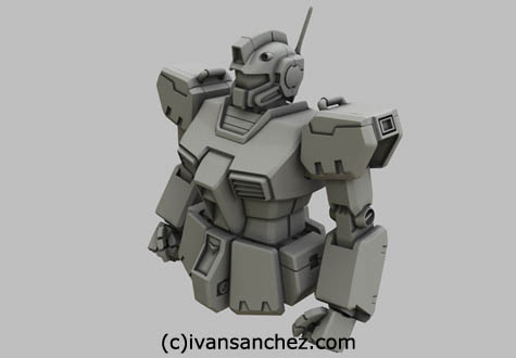 sandrum lightwave gundam gm 3d command kai mesh