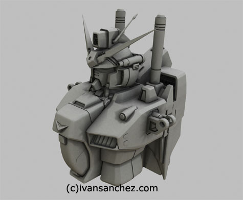 gp01 gundam zepheranthes 3d mesh cg sandrum