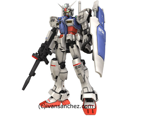 gp01 gundam zepheranthes 3d mesh cg sandrum