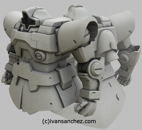 mobile suit gundam 0083 stardust memories rick dom xamel 3d mesh cg sandrum render