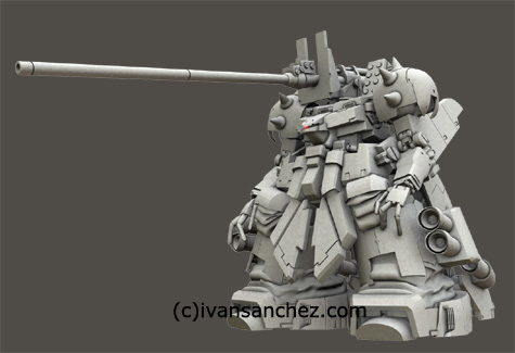 mobile suit gundam 0083 stardust memories rick dom xamel 3d mesh cg sandrum
