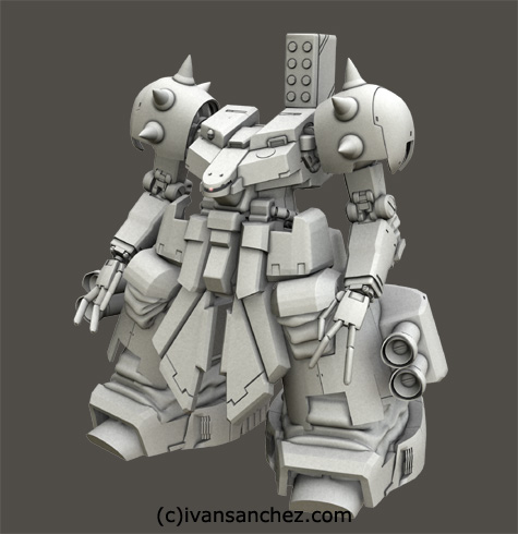 mobile suit gundam 0083 stardust memories rick dom xamel 3d mesh cg sandrum