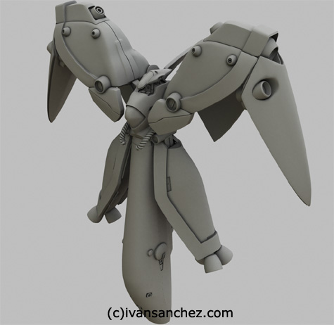 neue ziel sandrum gundam 3d mesh