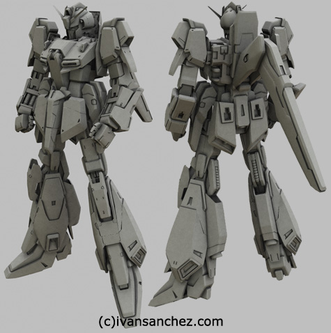 mobile suit delta zeta gundam char's quatro bajeena hyaku shiki kai version 2 plus 3d mesh cg sandrum