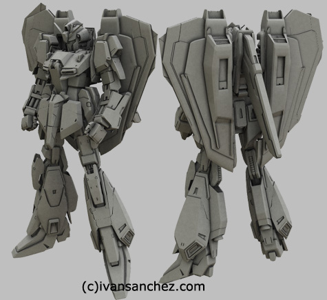 mobile suit delta zeta gundam char's quatro bajeena hyaku shiki kai version 2 plus 3d mesh cg sandrum
