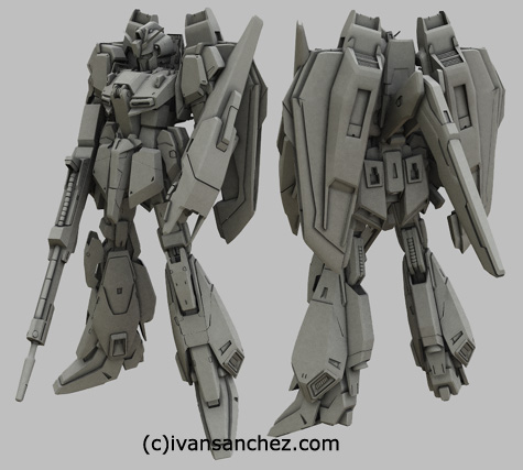 mobile suit delta zeta gundam char's quatro bajeena hyaku shiki kai version 2 plus 3d mesh cg sandrum