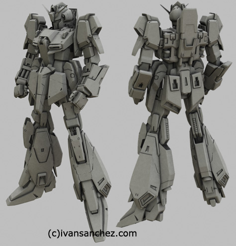 mobile suit delta zeta gundam char's quatro bajeena hyaku shiki kai version 2 plus 3d mesh cg sandrum