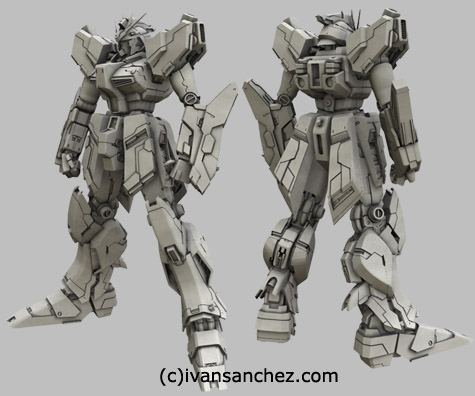 mobile suit gundam char's counterattack beltorchikas children hi nu hi-nu nightingale sazabi 3d mesh cg sandrum