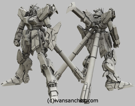 mobile suit gundam char's counterattack beltorchikas children hi nu hi-nu nightingale sazabi 3d mesh cg sandrum