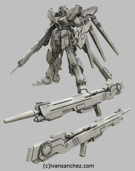 mobile suit gundam char's counterattack beltorchikas children hi nu hi-nu nightingale sazabi 3d mesh cg sandrum