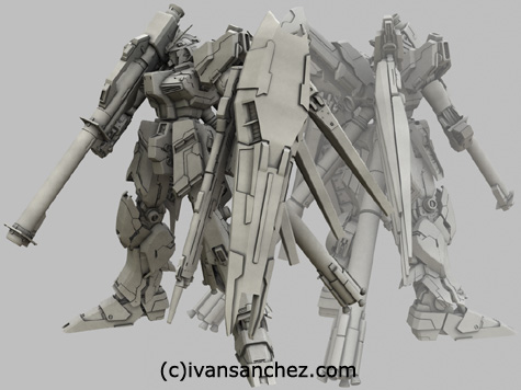 mobile suit gundam char's counterattack beltorchikas children hi nu hi-nu nightingale sazabi 3d mesh cg sandrum