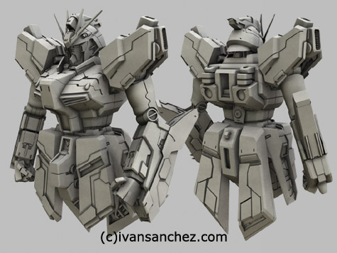 mobile suit gundam char's counterattack beltorchikas children hi nu hi-nu nightingale sazabi 3d mesh cg sandrum