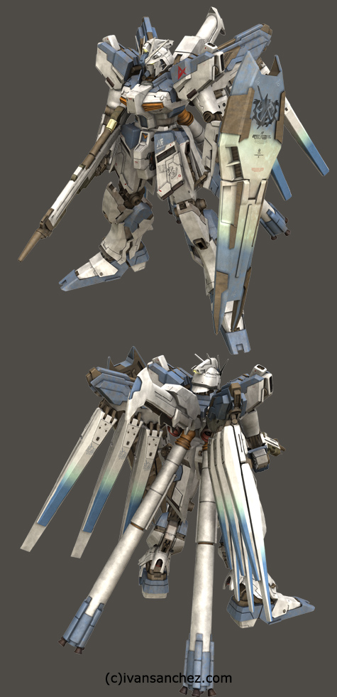 mobile suit gundam char's counterattack beltorchikas children hi nu hi-nu nightingale sazabi 3d mesh cg sandrum