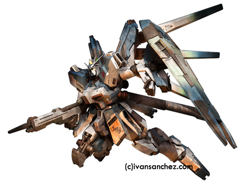 mobile suit Vicious project hi-nu  gundam char's counterattack nightingale 3d mesh cg sandrum