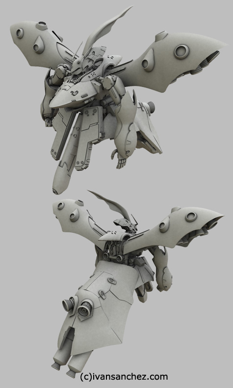 mobile suit gundam char's counterattack beltorchikas children hi nu hi-nu nightingale sazabi 3d mesh cg sandrum