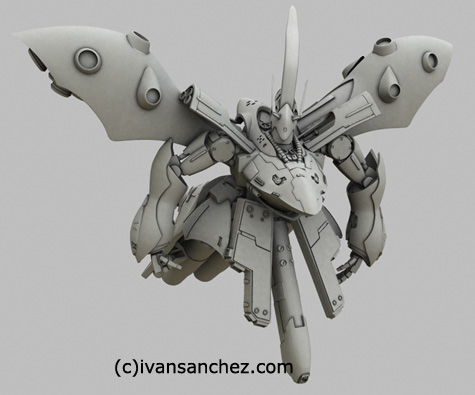 mobile suit gundam char's counterattack beltorchikas children hi nu hi-nu nightingale sazabi 3d mesh cg sandrum