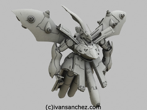 mobile suit gundam char's counterattack beltorchikas children hi nu hi-nu nightingale sazabi 3d mesh cg sandrum