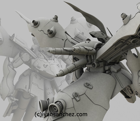mobile suit gundam char's counterattack beltorchikas children hi nu hi-nu nightingale sazabi 3d mesh cg sandrum