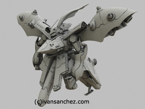 mobile suit gundam char's counterattack beltorchikas children hi nu hi-nu nightingale sazabi 3d mesh cg sandrum