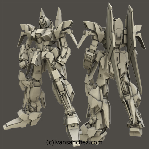 mobile suit delta plus zeta gundam char's quatro bajeena hyaku shiki kai  plus 3d mesh cg sandrum