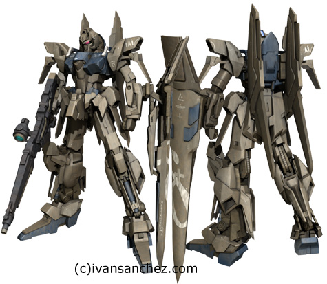 mobile suit delta plus zeta gundam char's quatro bajeena hyaku shiki kai  plus 3d mesh cg sandrum