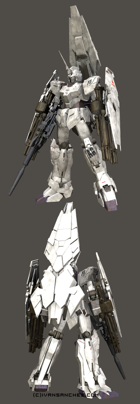 mobile suit gundam Shield Booster Armed Armor DE 3d mesh cg sandrum full armor unicorn shield parts