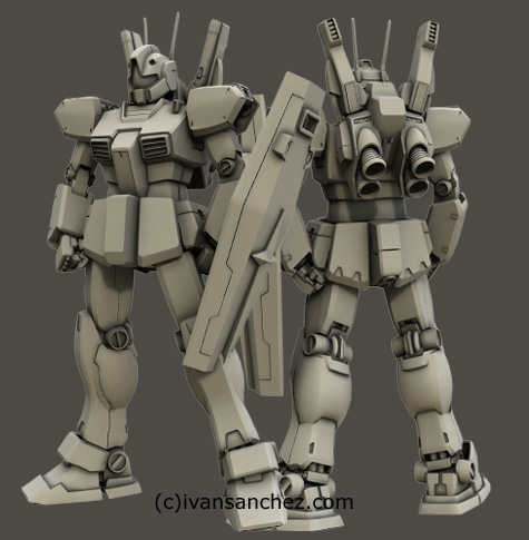 mobile suit gundam Unicorn Destroy mode 3d mesh cg sandrum