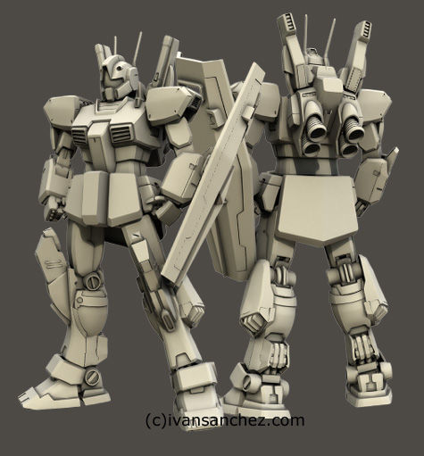 mobile suit gundam Unicorn Destroy mode 3d mesh cg sandrum