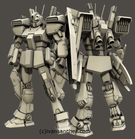 mobile suit gundam Unicorn Destroy mode 3d mesh cg sandrum