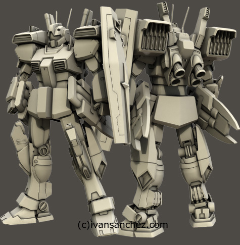mobile suit gundam Unicorn Destroy mode 3d mesh cg sandrum
