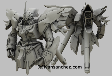mobile suit gundam unicorn shinanju MG katoki 3d mesh cg sandrum