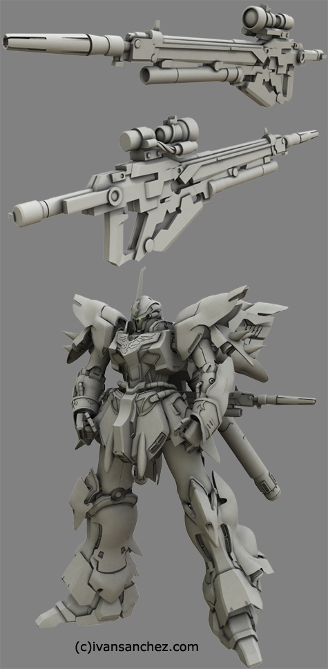mobile suit gundam unicorn shinanju MG katoki 3d mesh cg sandrum