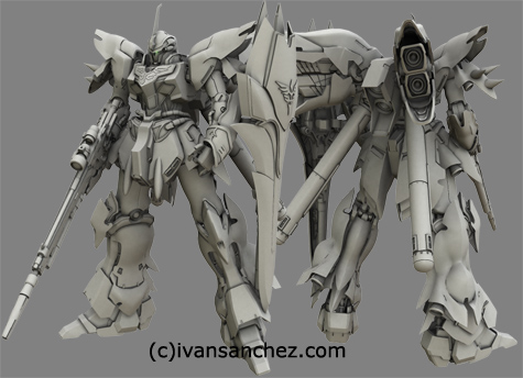 mobile suit gundam unicorn shinanju MG katoki 3d mesh cg sandrum