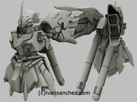 mobile suit gundam unicorn shinanju MG katoki 3d mesh cg sandrum