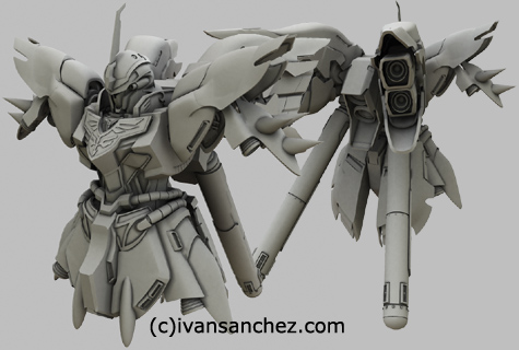 mobile suit gundam unicorn shinanju MG katoki 3d mesh cg sandrum
