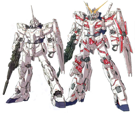 mobile suit gundam Unicorn Destroy mode 3d mesh cg sandrum