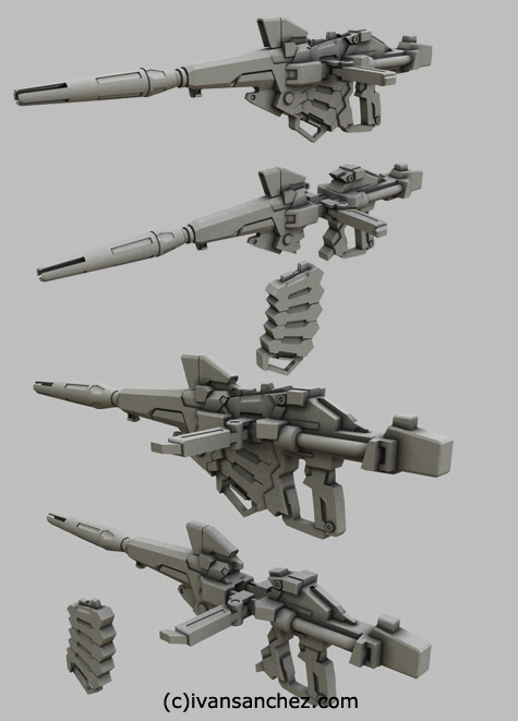 mobile suit gundam Unicorn Destroy mode 3d mesh cg sandrum
