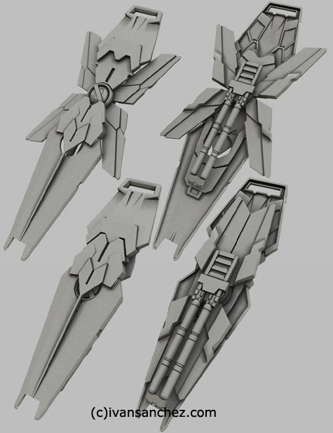 mobile suit gundam Unicorn Destroy mode 3d mesh cg sandrum